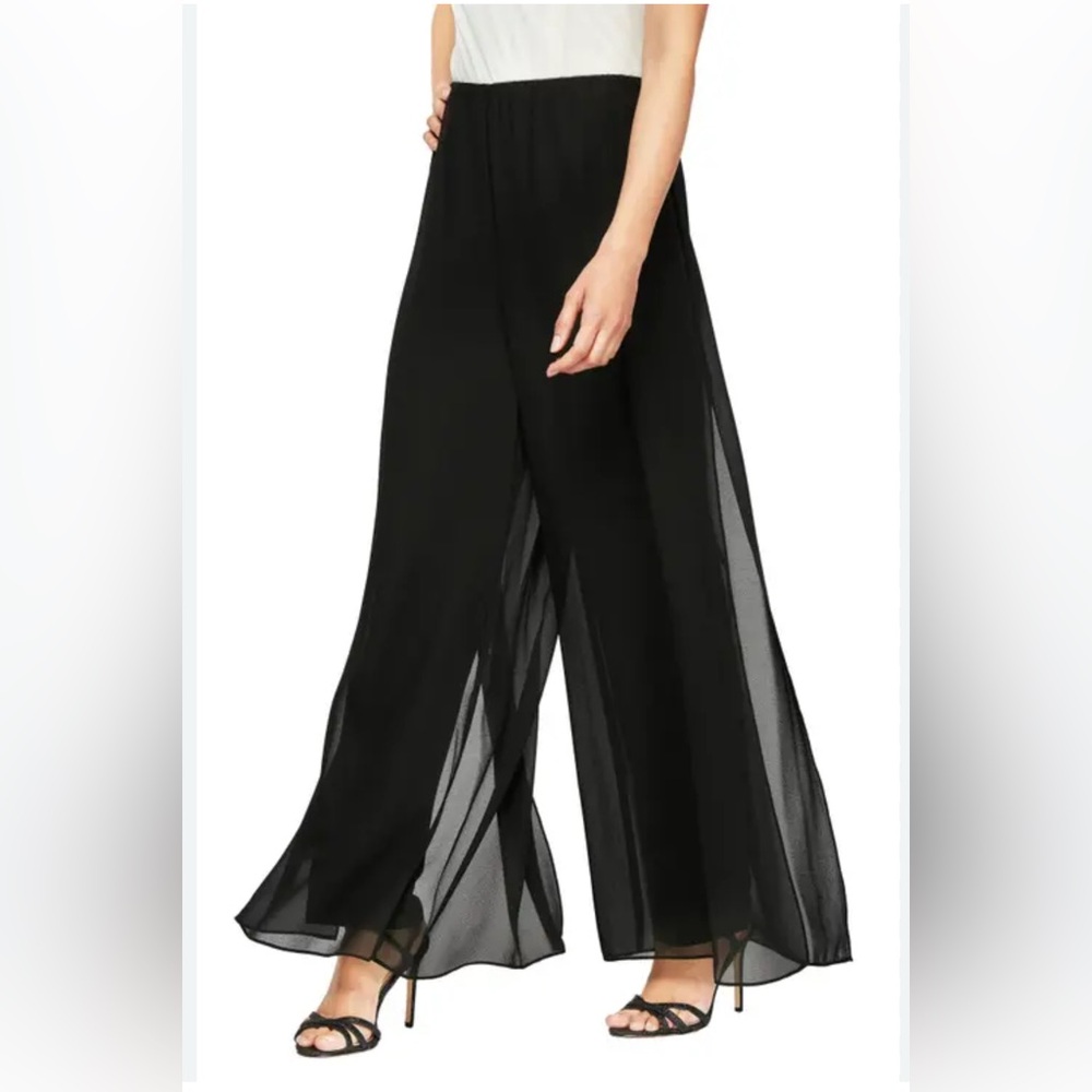 JS Collections Elegant Black Sheer Jumpsuit